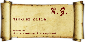 Minkusz Zilia névjegykártya